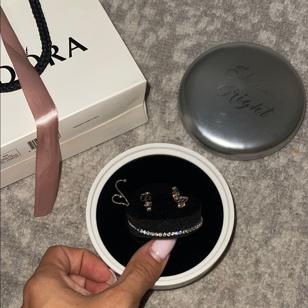 Pandora Gold and Silver Earrings